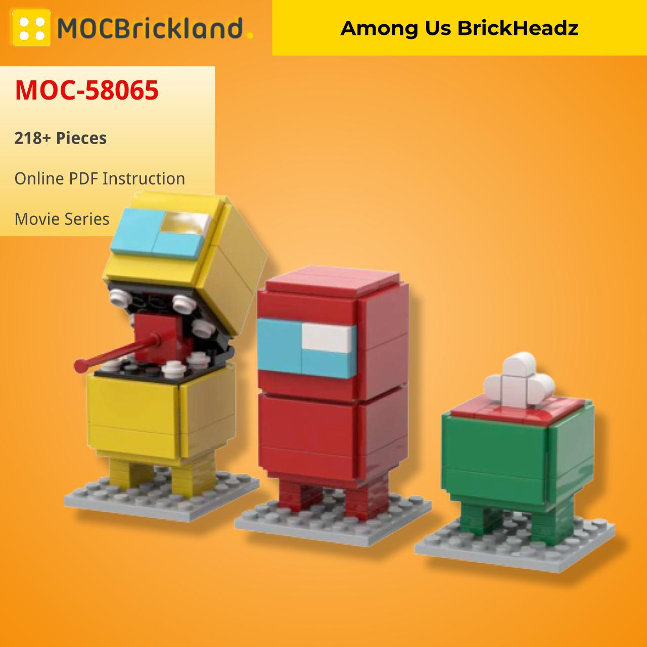 Among Us BrickHeadz MOVIE MOC-58065 WITH 218 PIECES