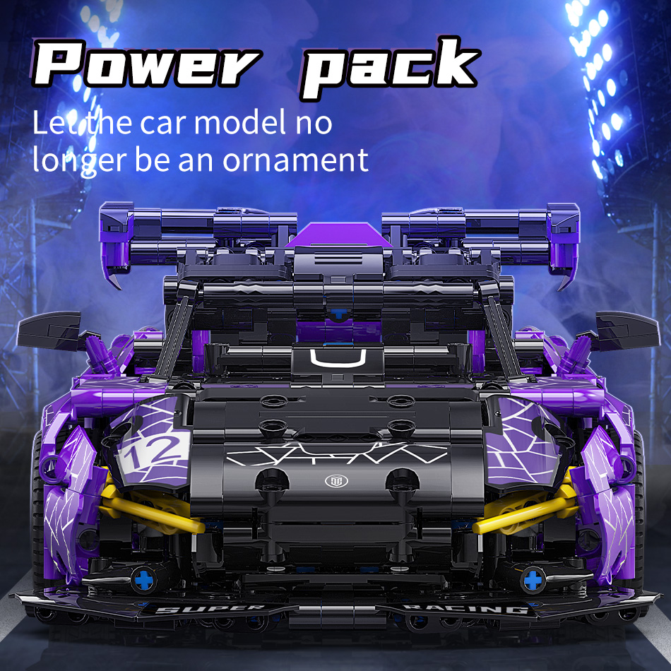 1:14 Purple Race Car MOYU MY88314 Technic with 1227 Pieces