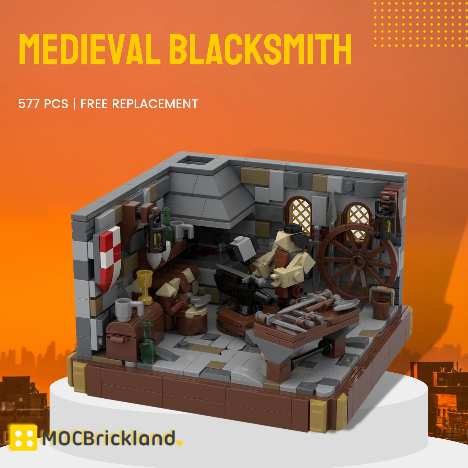 Medieval Blacksmith MOC-98889 Creator With 577 Pieces
