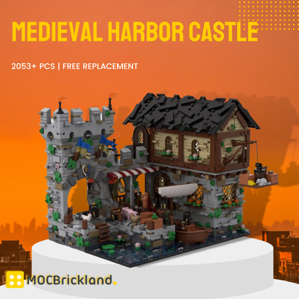 Medieval Harbor Castle Moc-124794 Modular Building With 2053pcs - Moc 