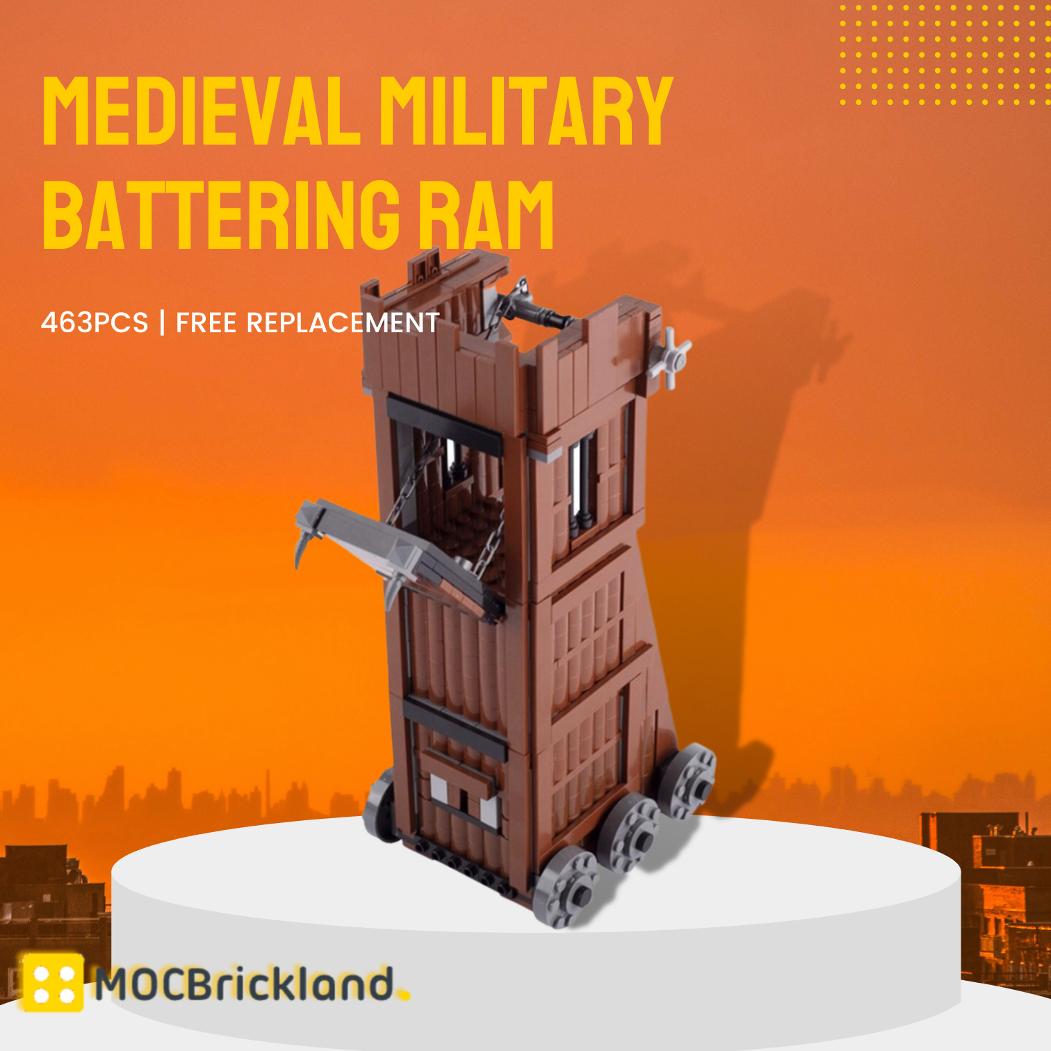Medieval Military Battering Ram MOC-89533 Creator With 463PCS