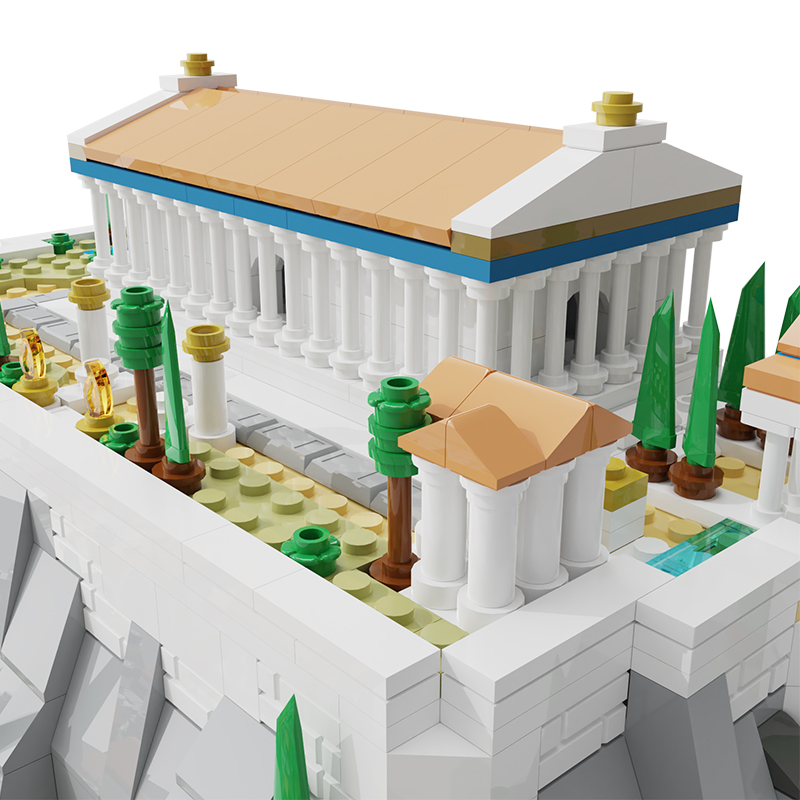 Acropolis of Athens MOC-117805 Modular Building With 1940 Pieces 