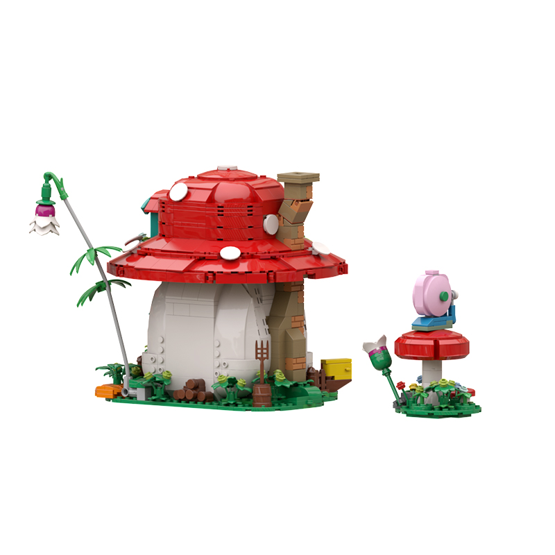 Mushroom House MOC-89584 Modular Building With 1048 Pieces