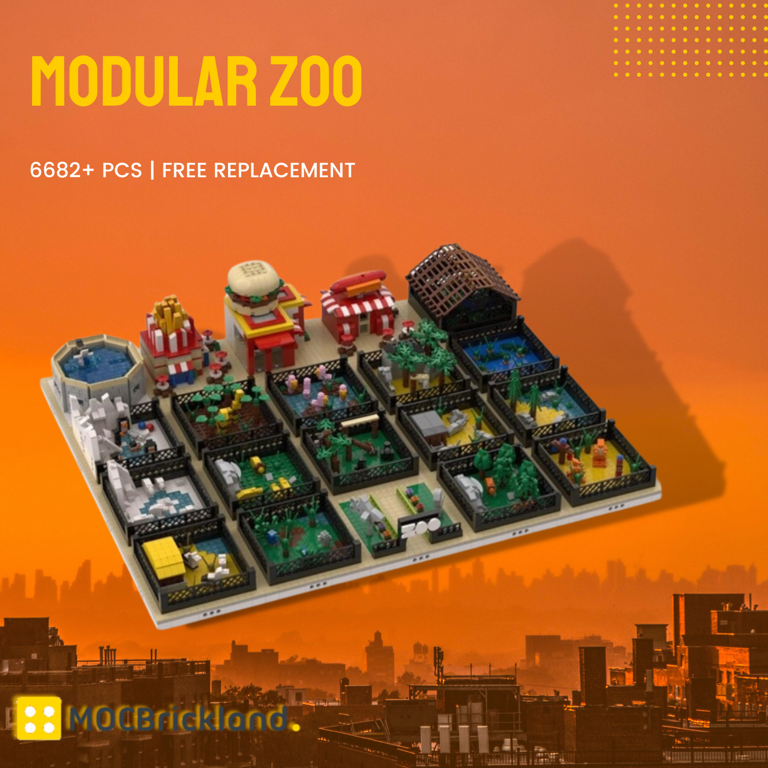 Modular ZOO MOC-51829 Modular Buildings With 6682 Pieces