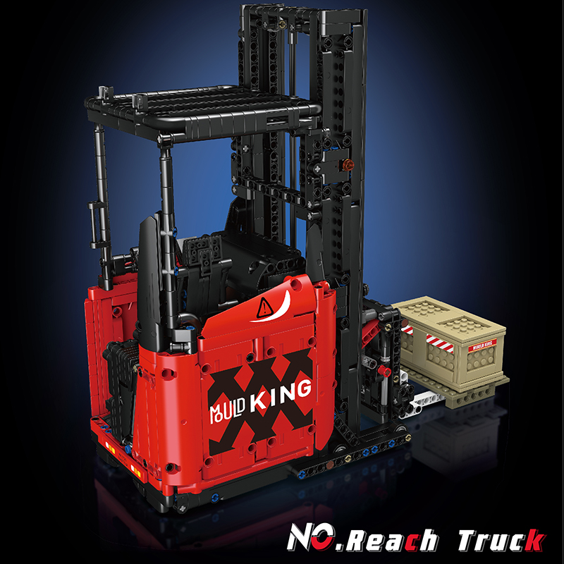 Red Reach Truck with Motor Mould King 17041 Technic with 1506 Pieces