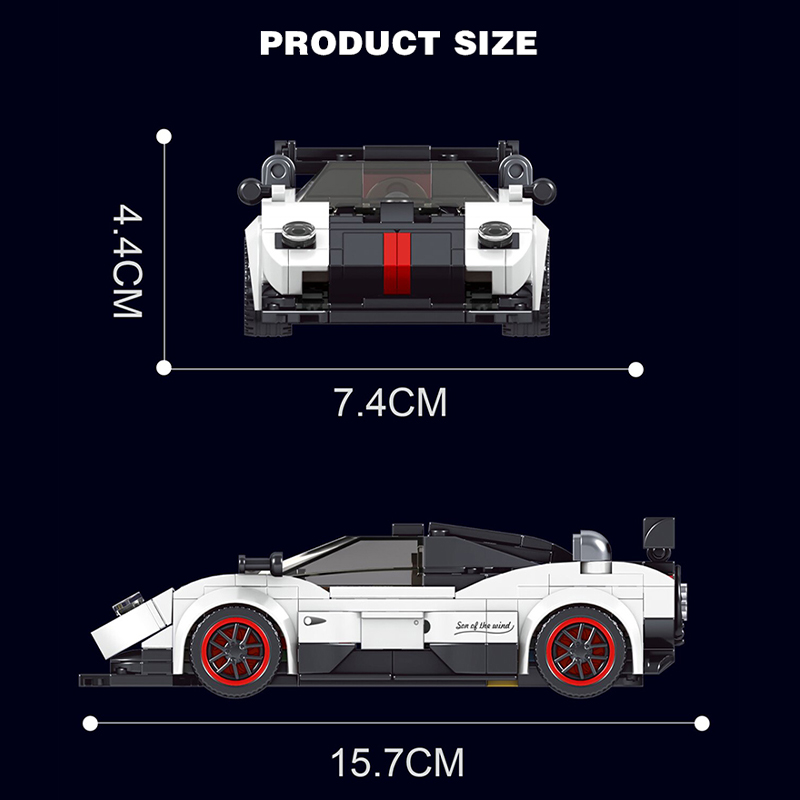Zonda No.Wind Racers Car Mould King 27030 Technic With 374 Pieces