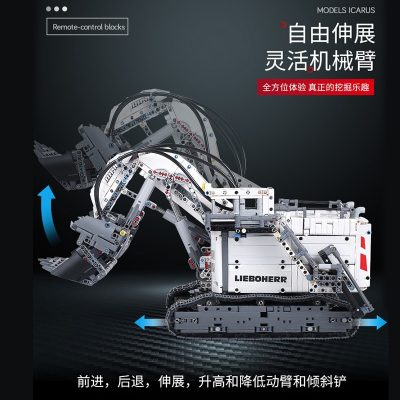 Liebherrs R9800 Terex RH400 Mining Excavator Technic MOULD KING 13130 with 4062 pieces