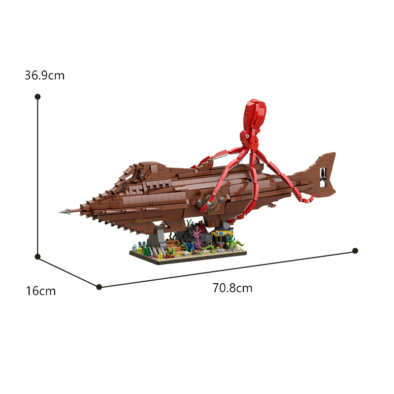 Twenty Thousand Leagues Under the Sea Nautilus MOC-89583 Movie with 2282 Pieces