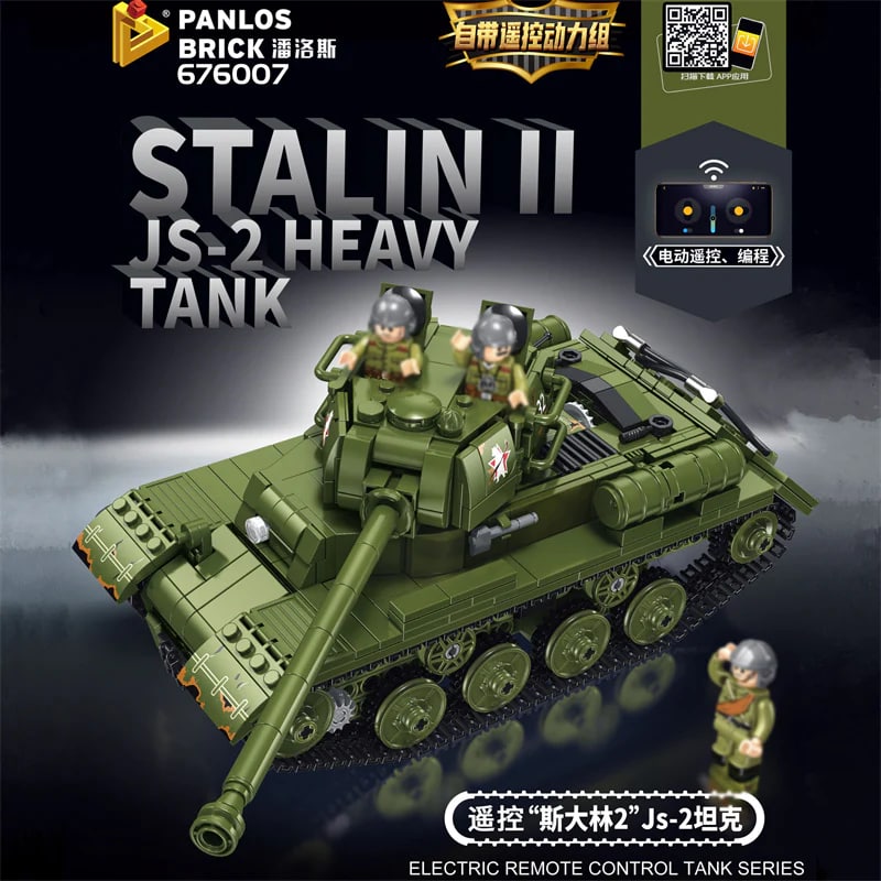 RC STALIN II JS-2 Heavy Tank PANLOS 676007 Military With 928 Pieces