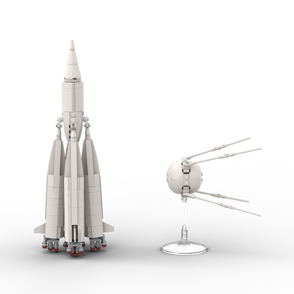 R-7 rocket 8K71PS M1-1PS And Sputnik 1 Of 1957 MOC-89549 Space With 541 Pieces