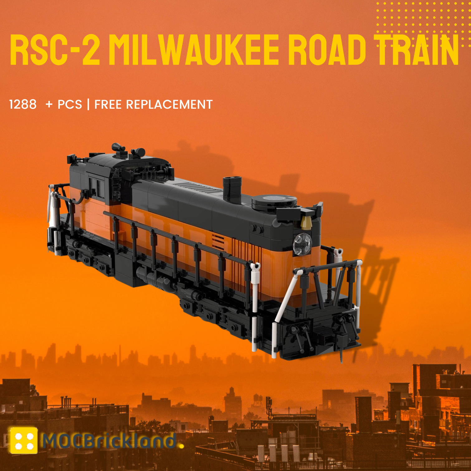 RSC-2 Milwaukee Road Train MOC-117020 Technic With 1288PCS