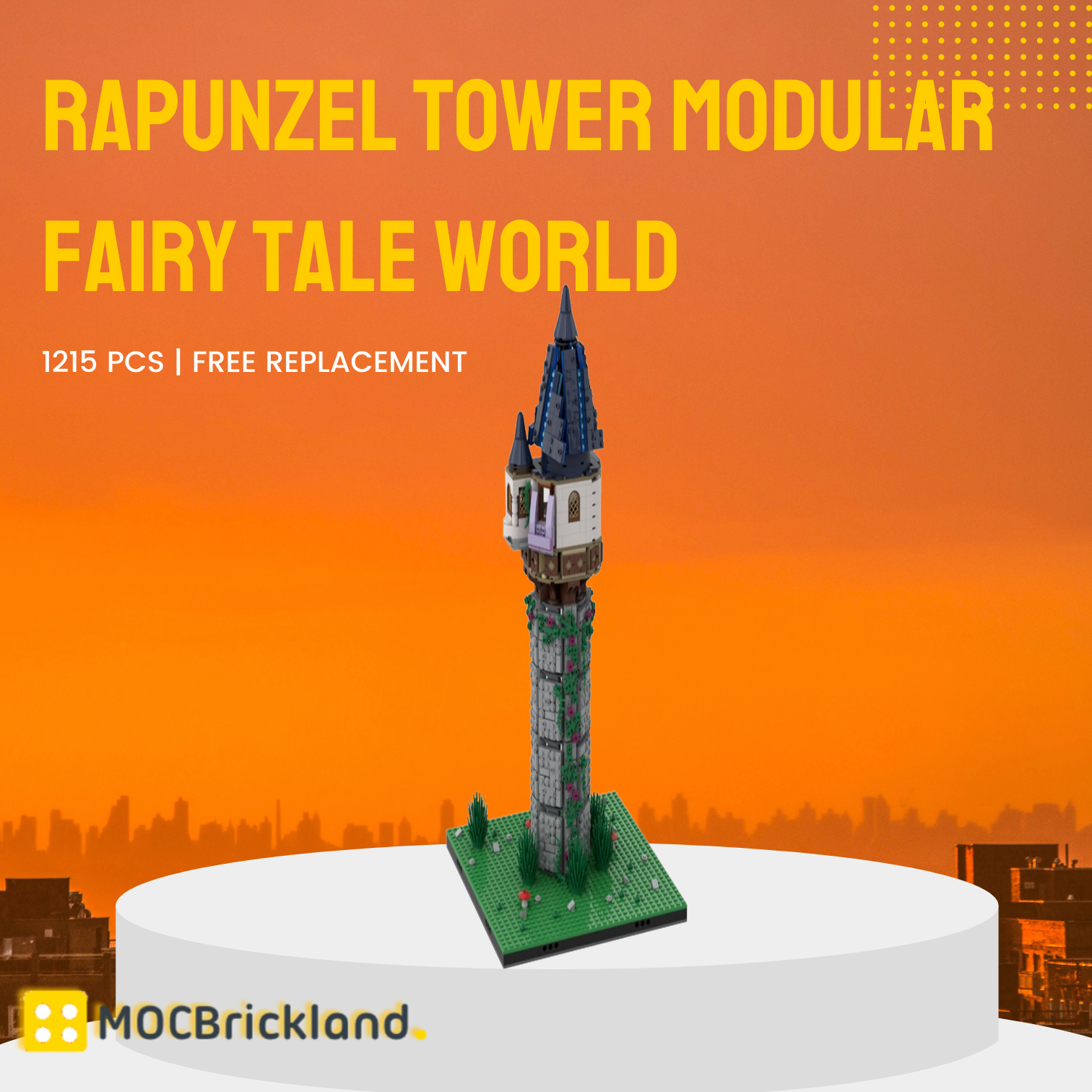 Rapunzel Tower Modular Fairy Tale World MOC-68309 Creator With 1215 Pieces