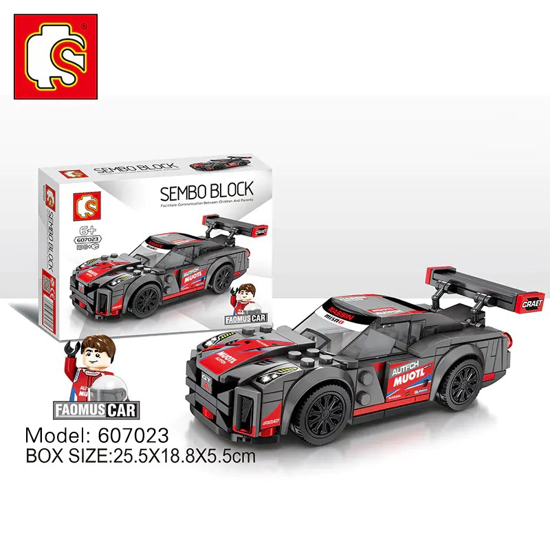 A Series of Famous Cars SEMBO 607021-607024 Technic with 702 Pieces ...