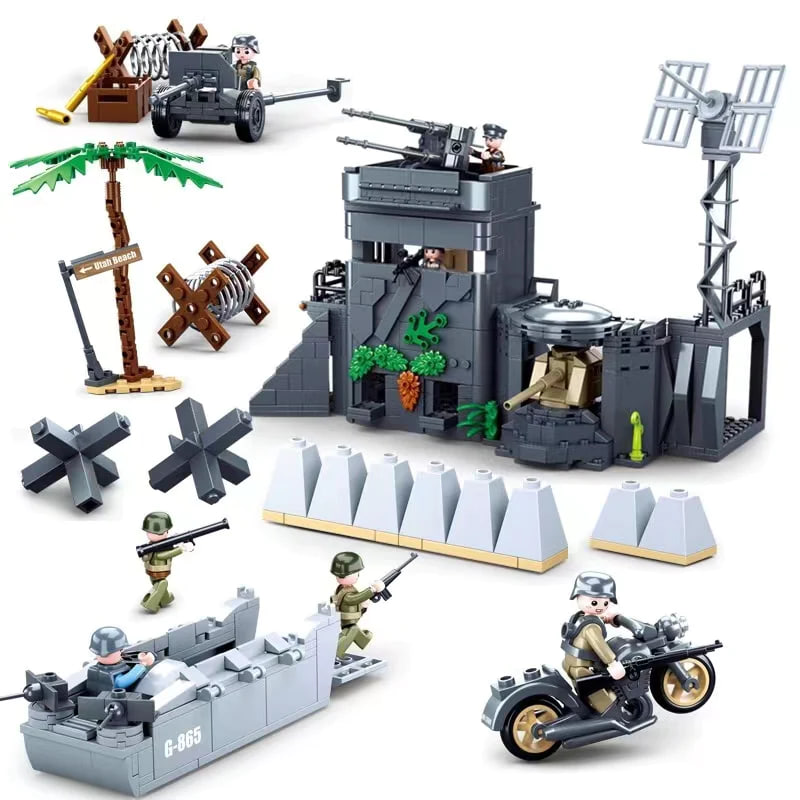 Lego moc WW2 Coastal Defense Bunker building instructions