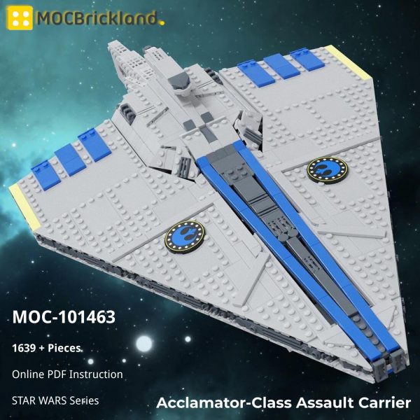 Acclamator-Class Assault Carrier STAR WARS MOC-101463 by ky_ebricks WITH 1639 PIECES