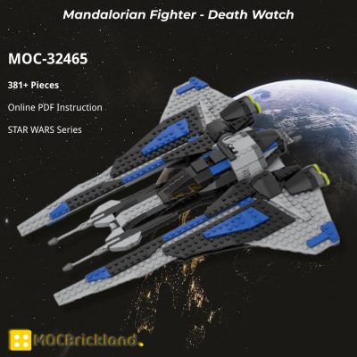 Mandalorian Fighter – Death Watch STAR WARS MOC-32465 by BrickBoyz Custom Designs WITH 381 PIECES