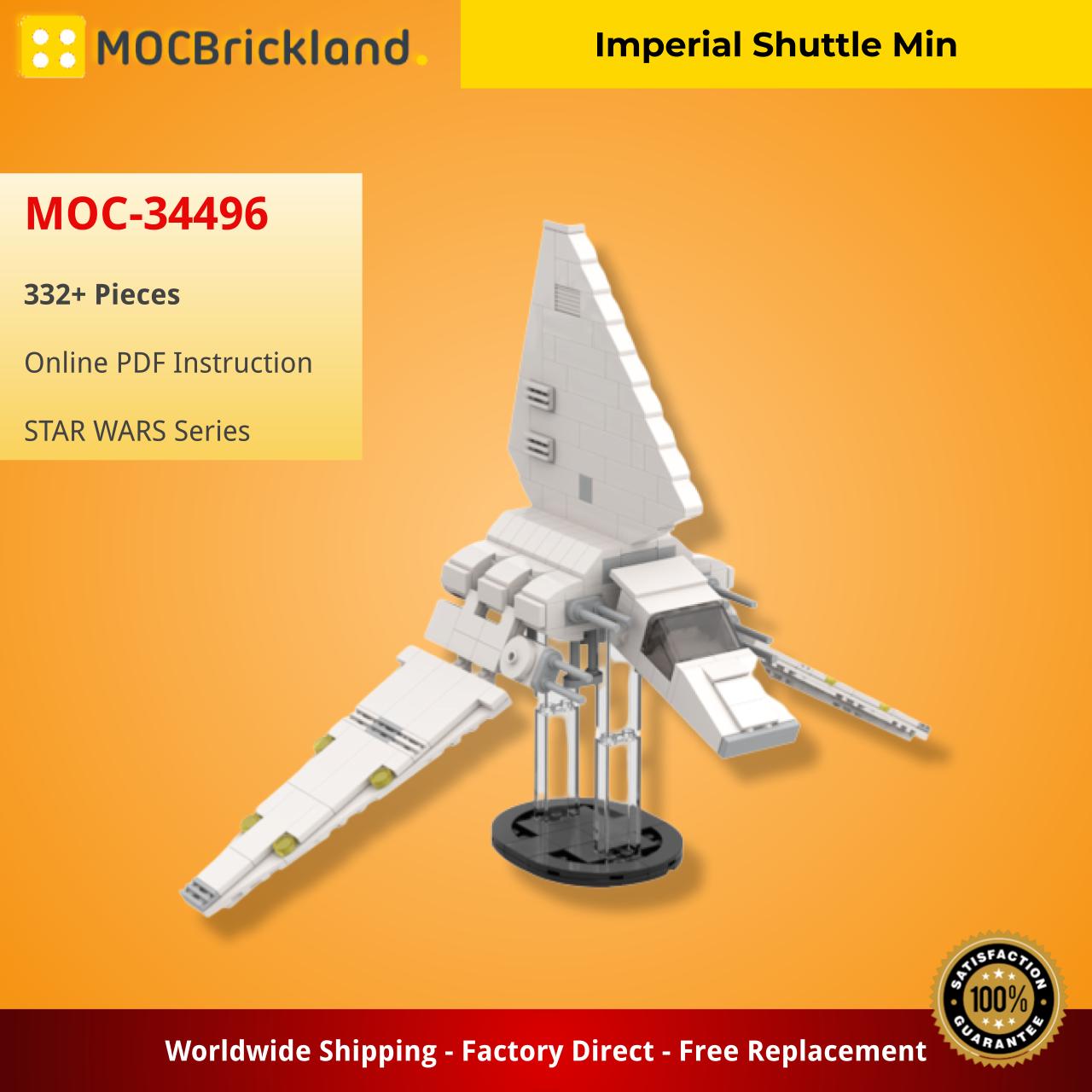 Imperial Shuttle Min Star Wars Moc-34496 With 332 Pieces - Moc Brick Land
