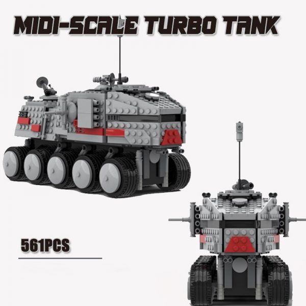 Midi-scale Clone Turbo Tank STAR WARS MOC-41554 by Woxtrot WITH 561 PIECES