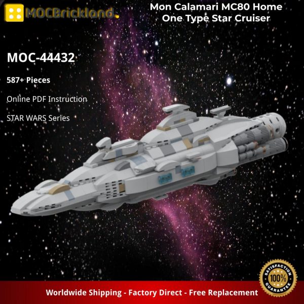 Mon Calamari MC80 Home One Type Star Cruiser STAR WARS MOC-44432 with ...