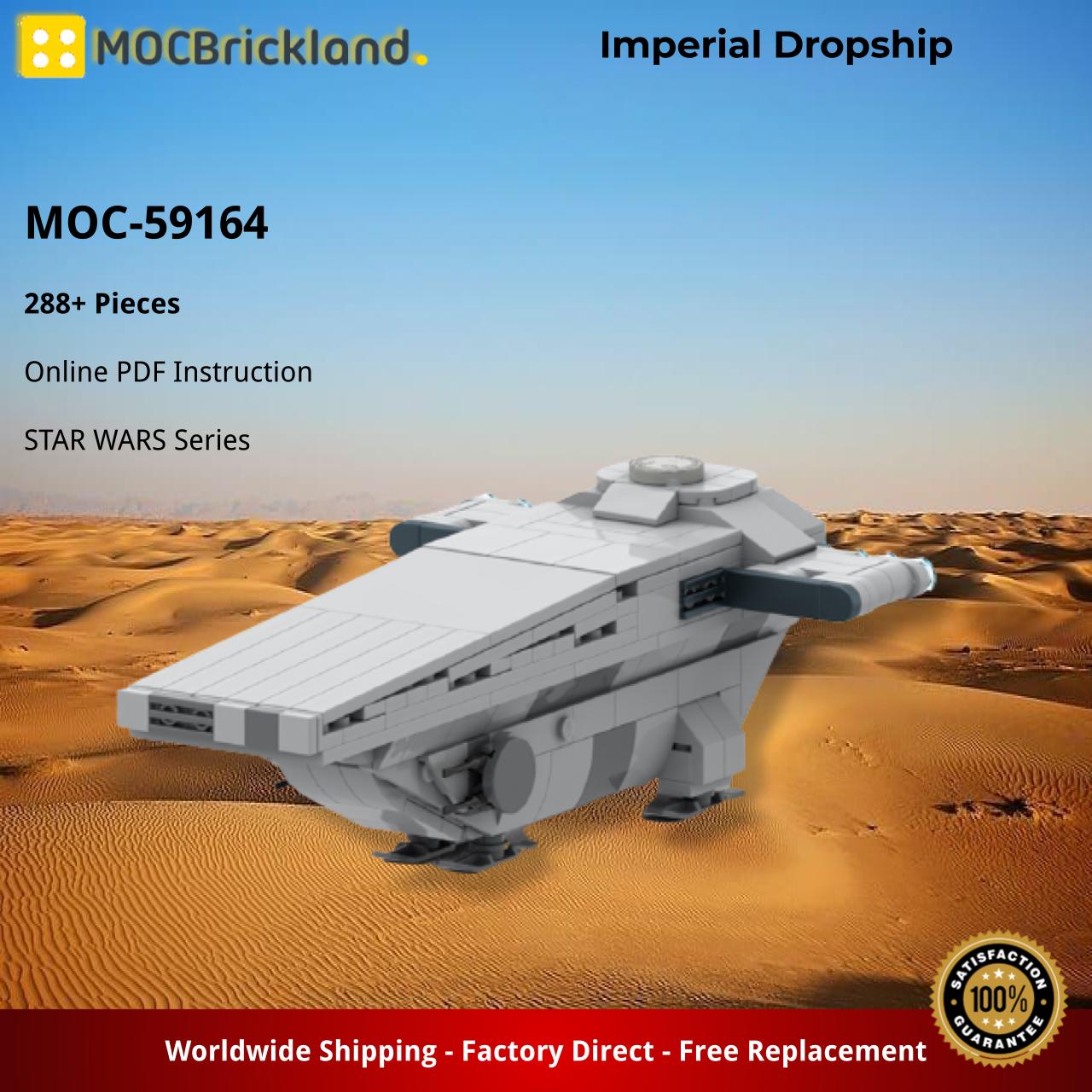 Imperial Dropship STAR WARS MOC-59164 by Toxovolist WITH 288 PIECES