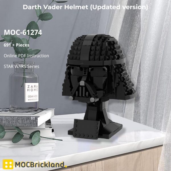 Darth Vader Helmet (Updated version) STAR WARS MOC-61274 by Albo.Lego WITH 691 PIECES