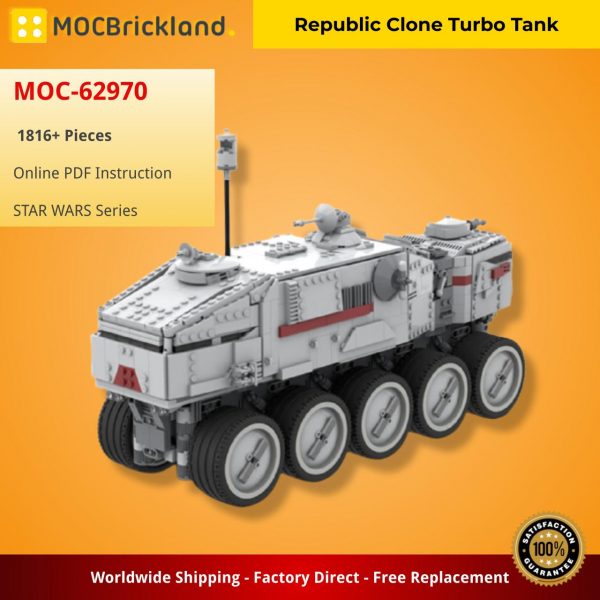 Republic Clone Turbo Tank STAR WARS MOC-62970 by u_brick with 1816 pieces