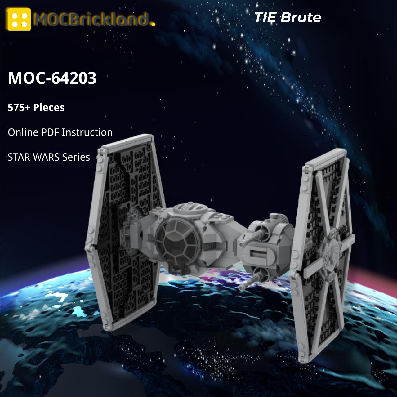 TIE Brute STAR WARS MOC-64203 by scruffybrickherder WITH 575 PIECES