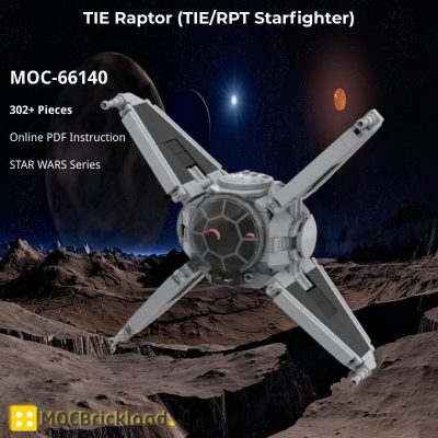 TIE Raptor (TIE/RPT Starfighter) STAR WARS MOC-66140 by scruffybrickherder WITH 302 PIECES