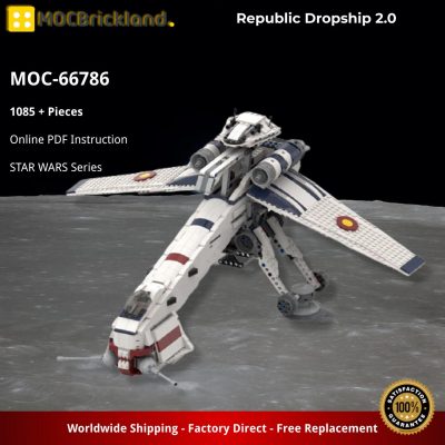 Republic Dropship 2.0 STAR WARS MOC-66786 by BABrickus with 1085 pieces