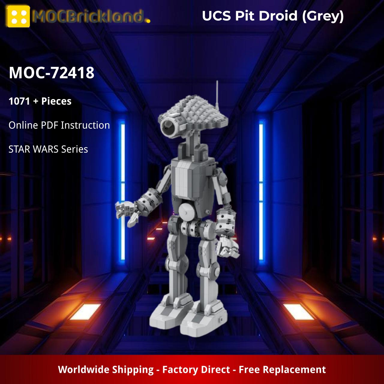 UCS Pit Droid (Grey) STAR WARS MOC-72418 by bowdbricks with 1071 pieces