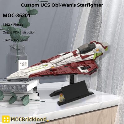 Custom UCS Obi-Wan’s Starfighter STAR WARS MOC-86201 by MooreBrix with 1502 pieces