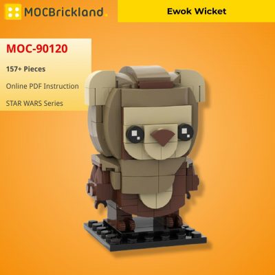 Ewok Brickheadz-Wicket STAR WARS MOC-90120 WITH 157 PIECES