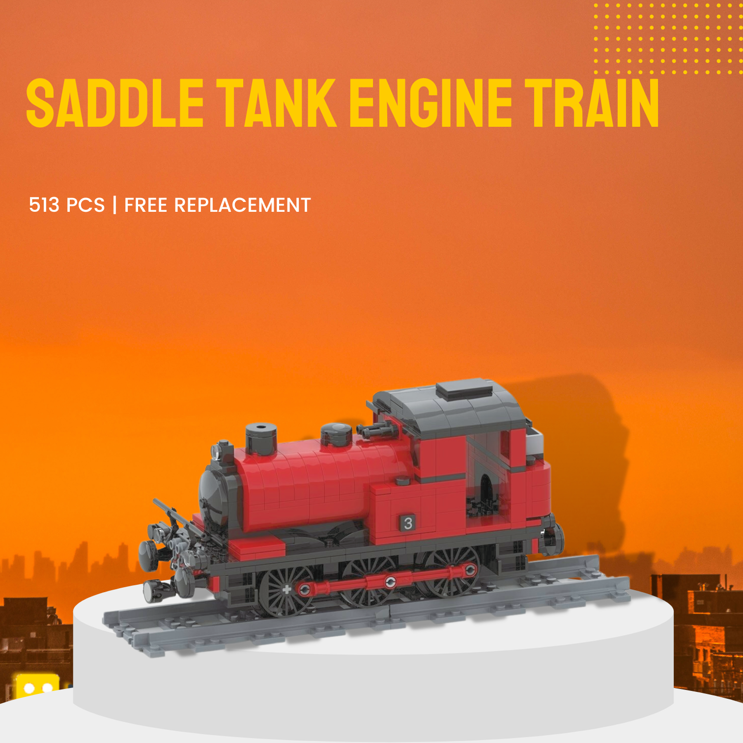 Saddle Tank Engine Train MOC-42439 Technic With 513PCS