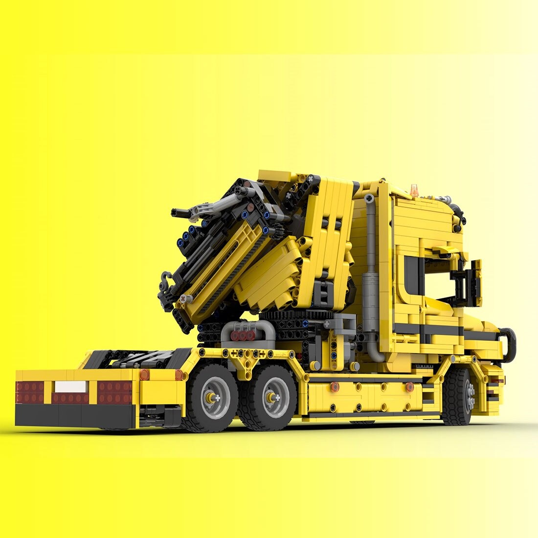 Scania T164 Tractor Crane Truck MOC-126132 Technic With 3005PCS