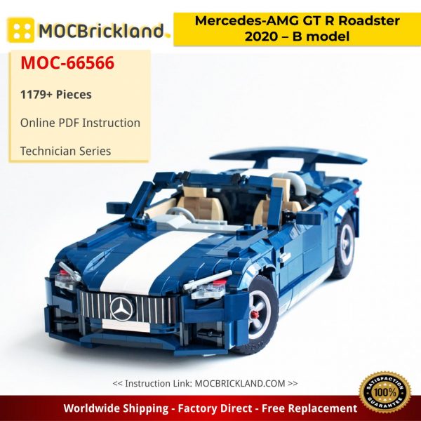 Mercedes-AMG GT R Roadster 2020 – B model Technic by buildme MOC-66566 with 1179 Pieces