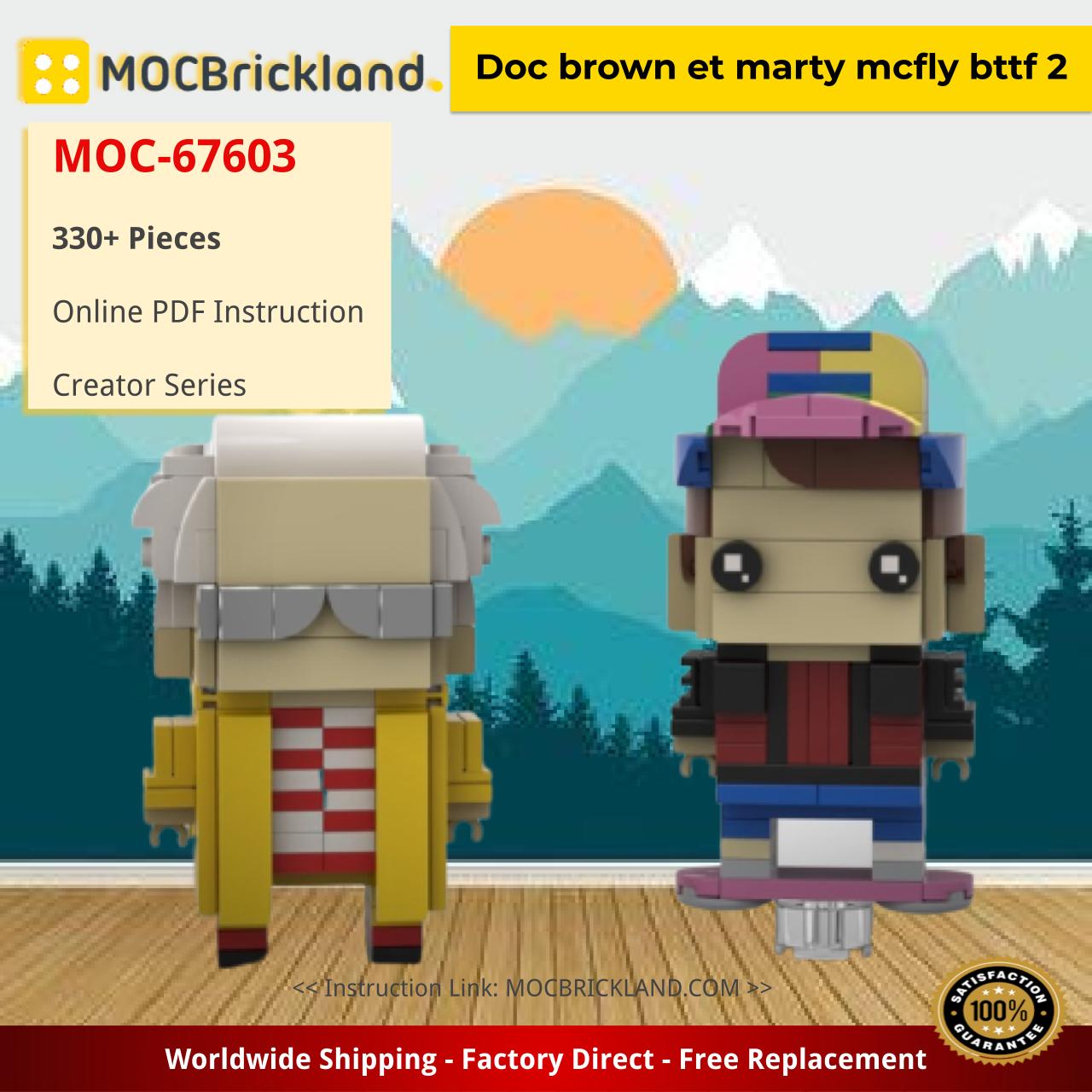 Doc brown et marty mcfly bttf 2 MOC-67603 by Headsbrick with 330 Pieces
