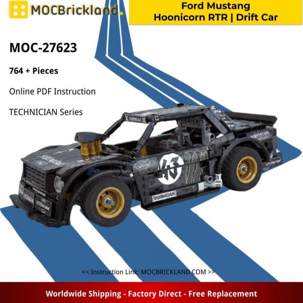 Ford Mustang Hoonicorn RTR | Drift Car TECHNICIAN MOC-27623 by Anto WITH 764 PIECES
