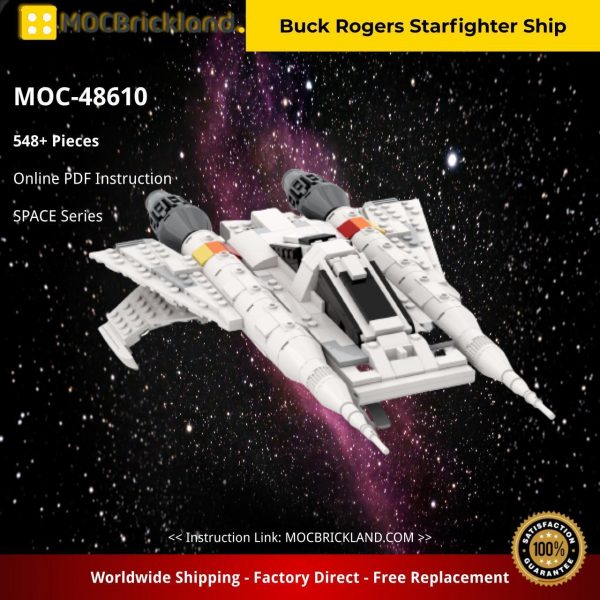 Buck Rogers Starfighter Ship SPACE MOC-48610 by CBSNAKE WITH 548 PIECES