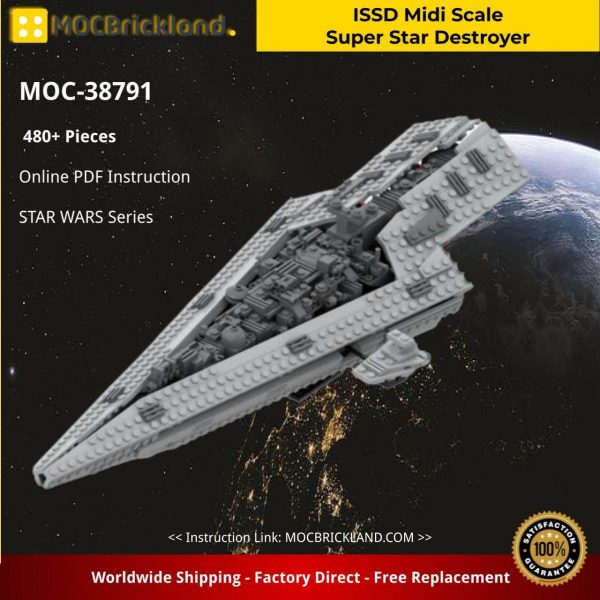 ISSD Midi Scale Super Star Destroyer STAR WARS MOC-38791 by 6211 WITH 480 PIECES