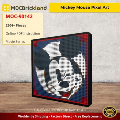 Mickey Mouse Pixel Art Movie MOC-90142 with 2304 pieces
