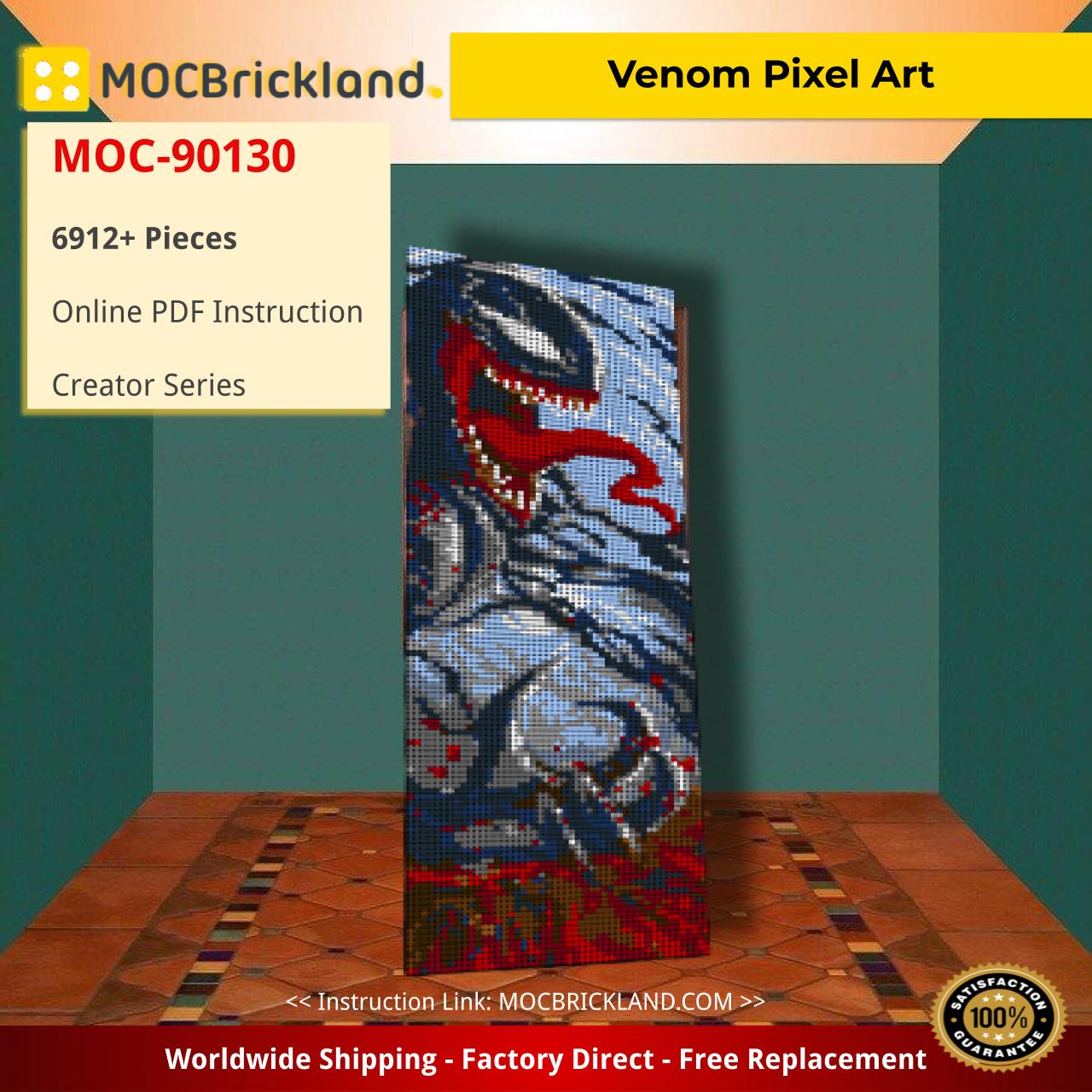 Venom Pixel Art Movie MOC-90130 WITH 6912 PIECES