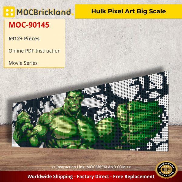 Hulk Pixel Art Big Scale Movie MOC-90145 WITH 6912 PIECES