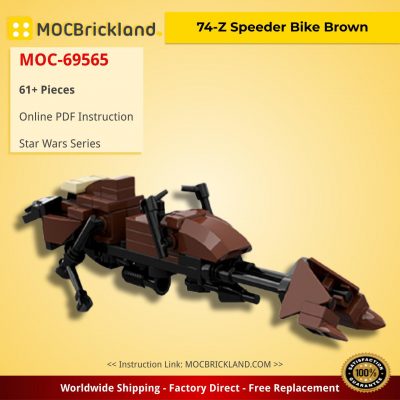 74-Z Speeder Bike Brown Star Wars MOC-69565 by JohndieRocks WITH 61 PIECES