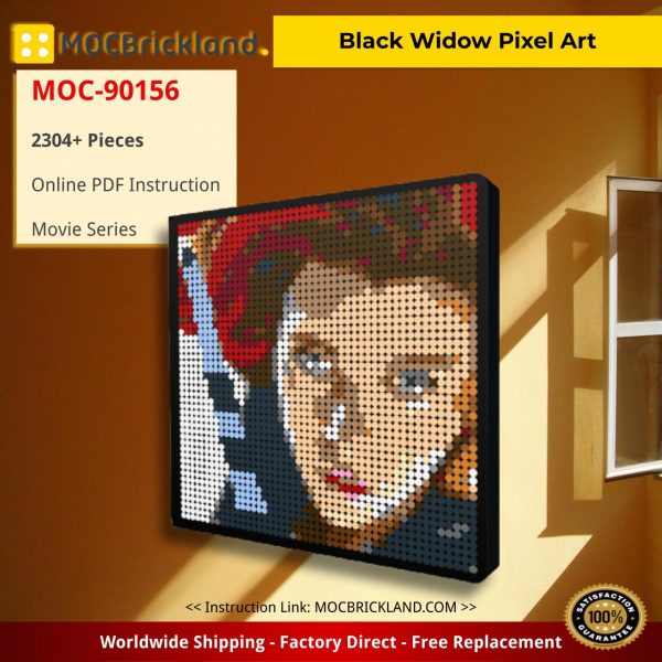 Black Widow Pixel Art Movie MOC-90156 WITH 2304 PIECES