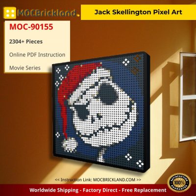 Jack Skellington Pixel Art Movie MOC-90155 WITH 2304 PIECES