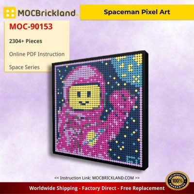 Spaceman Pixel Art Space MOC-90153 WITH 2304 PIECES