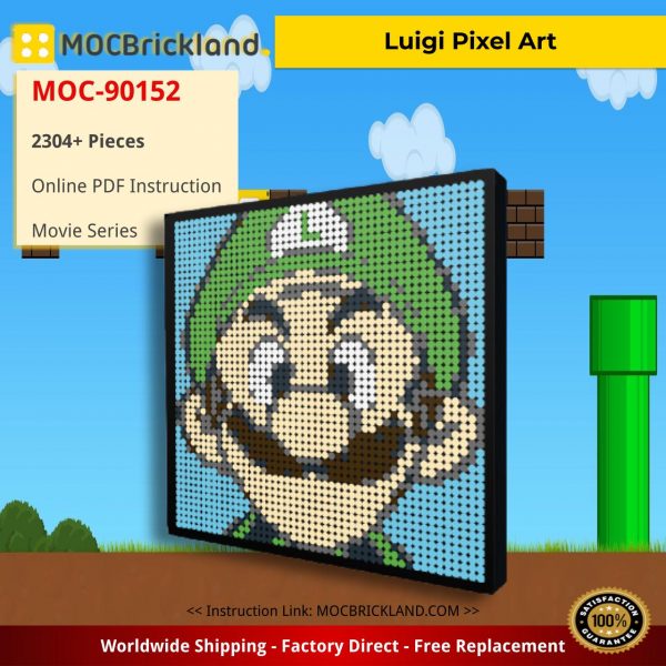 Movie MOC-90152 Luigi Pixel Art MOCBRICKLAND