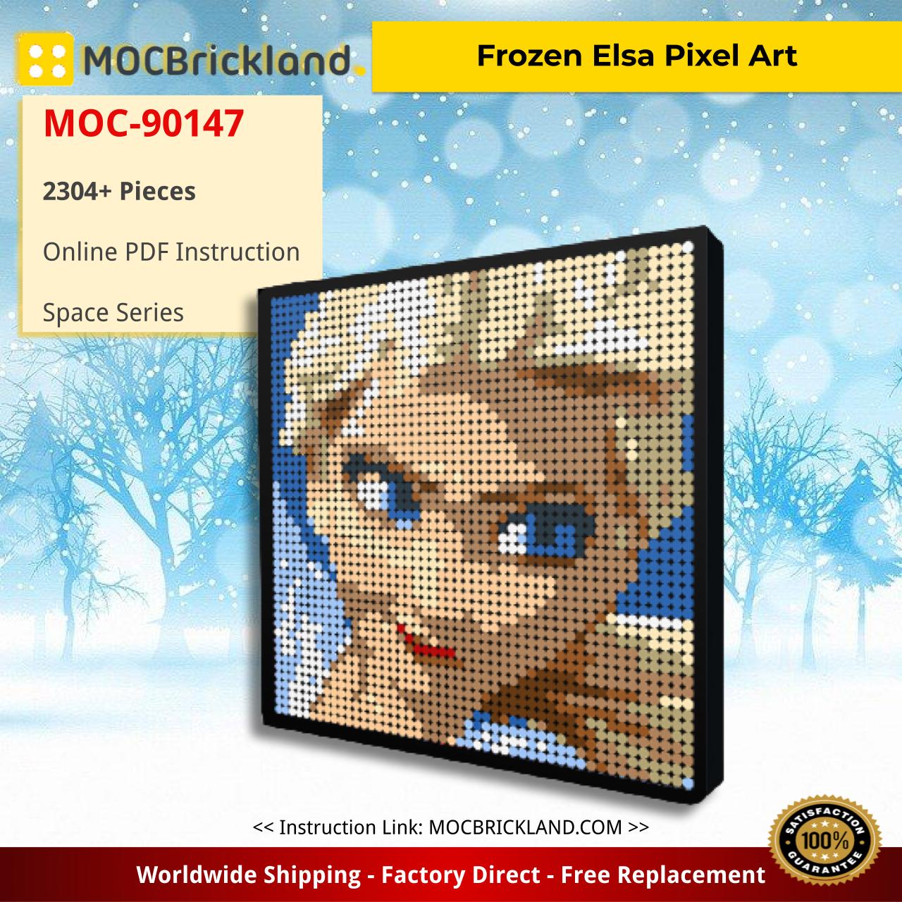Frozen Elsa Pixel Art Movie MOC-90147 WITH 2304 PIECES
