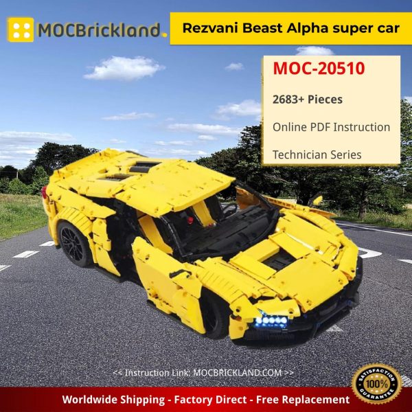 Rezvani Beast Alpha super car MOC-20510 by Loxlego WITH 2683 PIECES