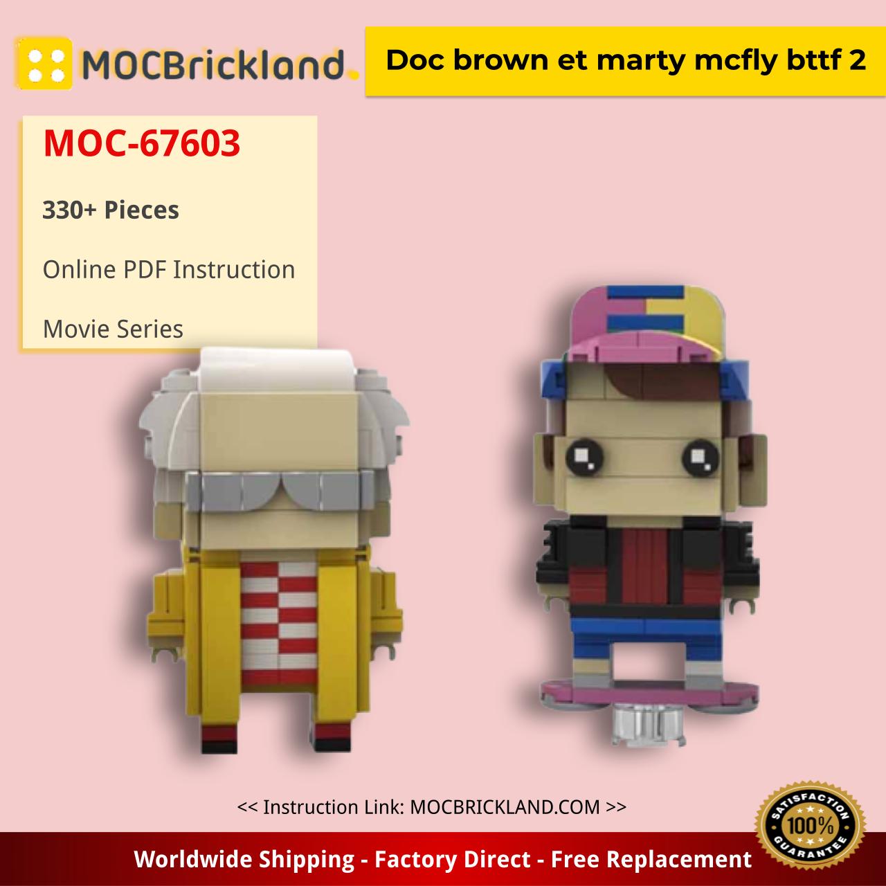 Doc brown et marty mcfly bttf 2 Movie MOC-67603 by Headsbrick WITH 330 PIECES